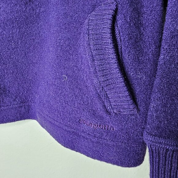 Vintage Patagonia XS Purple 100% Wool Half Zip Sweater Gorpcore Street Wear - Picture 2 of 7